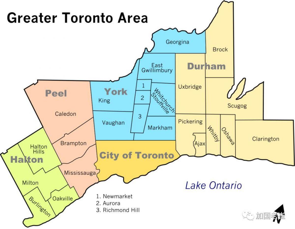 Toronto kaart omgeving