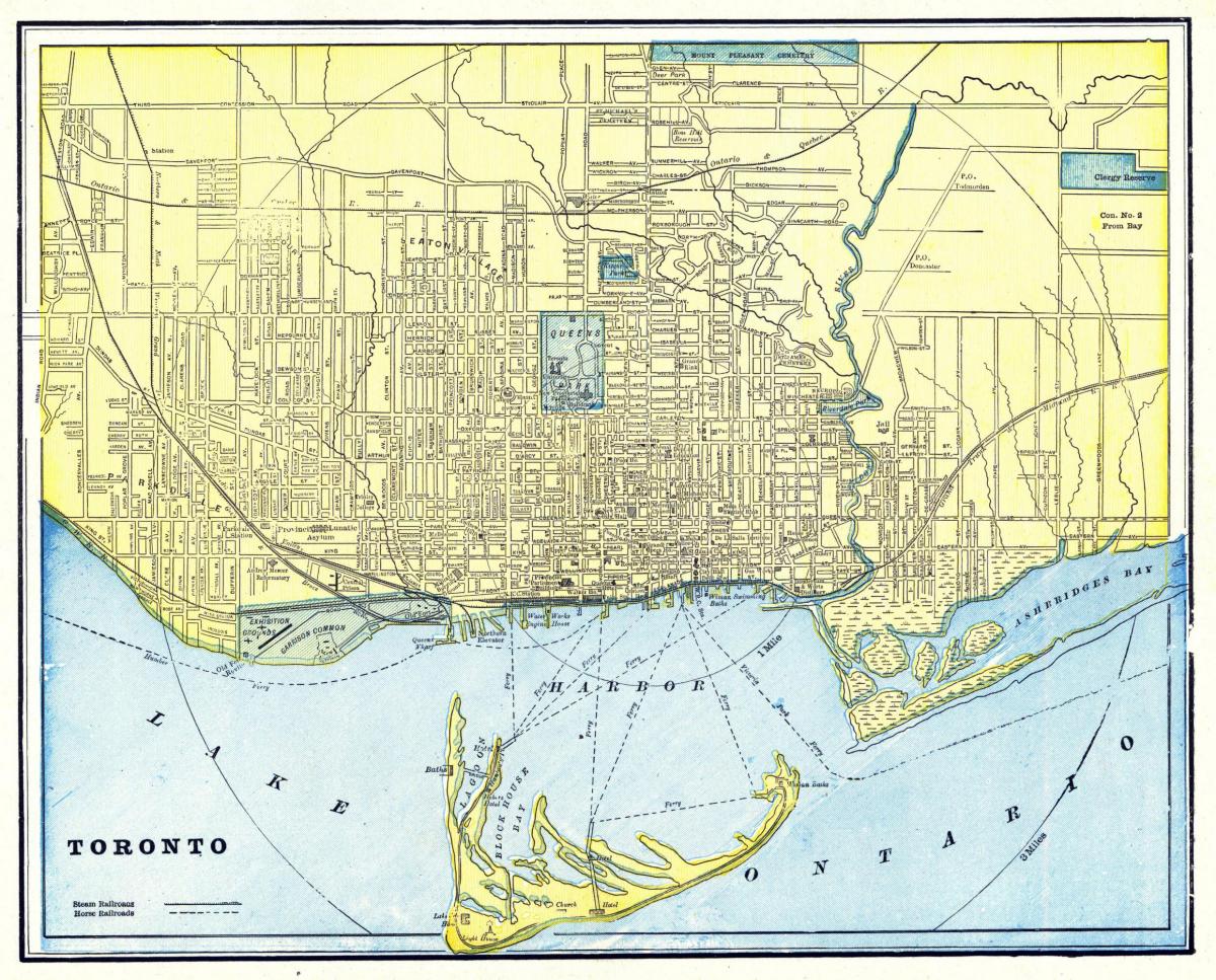 oude kaart van Toronto