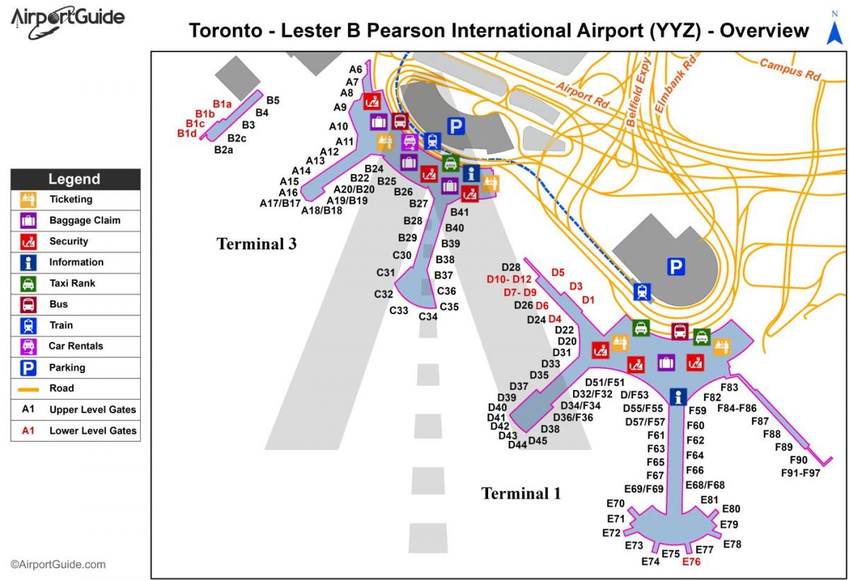 Toronto pearson kaart