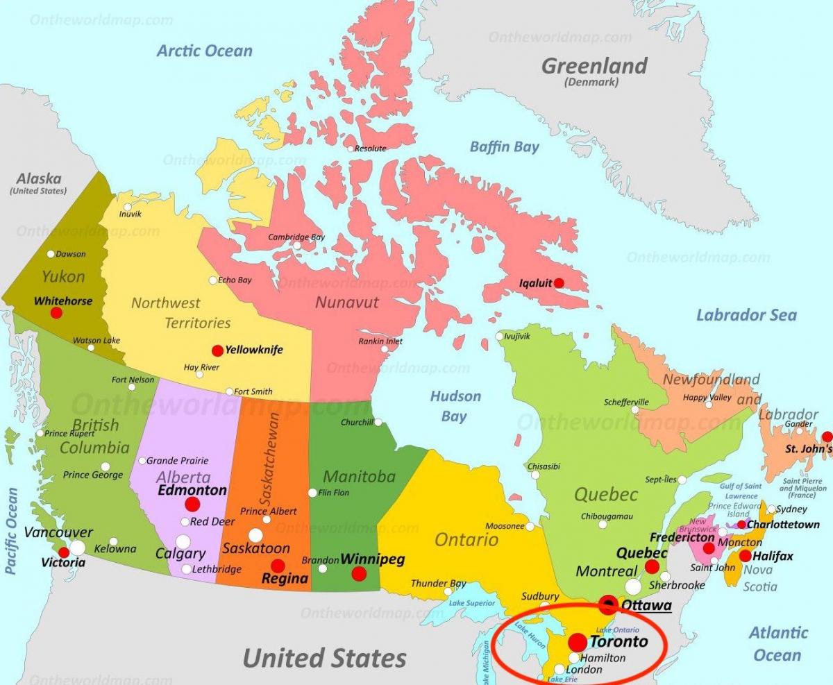 Toronto Canada Kaart 