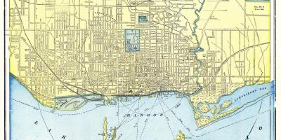 Oude kaart van Toronto