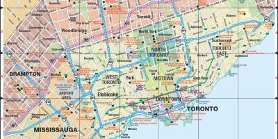 Kaart van Toronto city